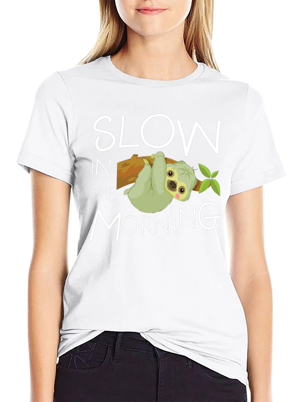 Slow In The Morning Sloth Graphic Tee