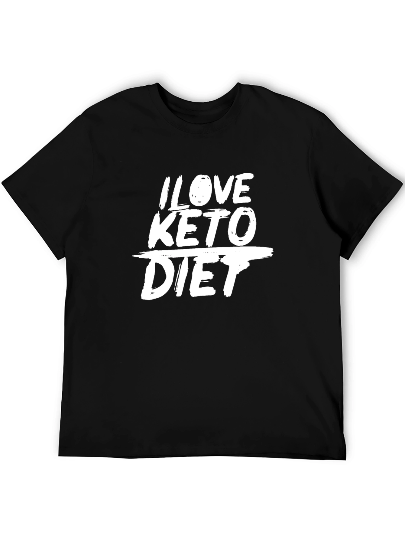 I Love Keto Diet Graphic T-Shirt - Unisex Black Tee
