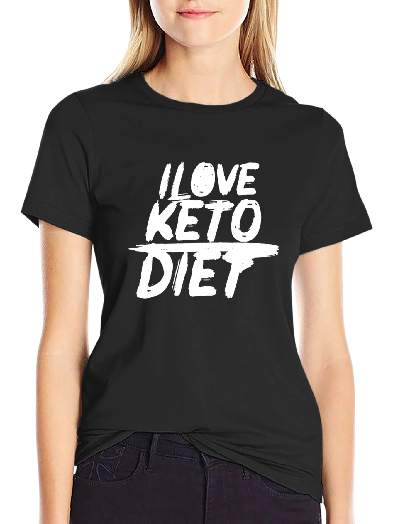 I Love Keto Diet Graphic T-Shirt - Unisex Black Tee