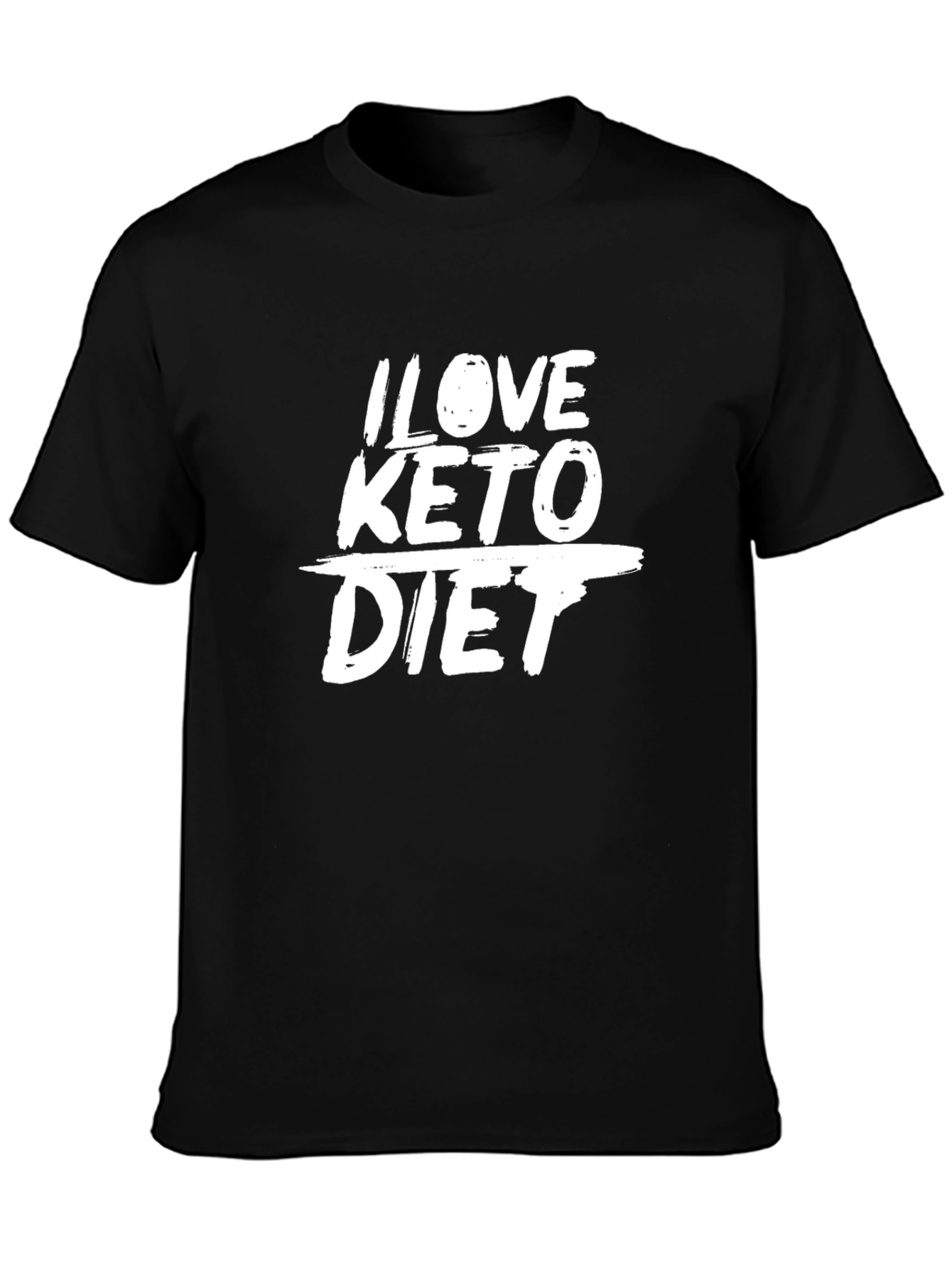 I Love Keto Diet Graphic T-Shirt - Unisex Black Tee