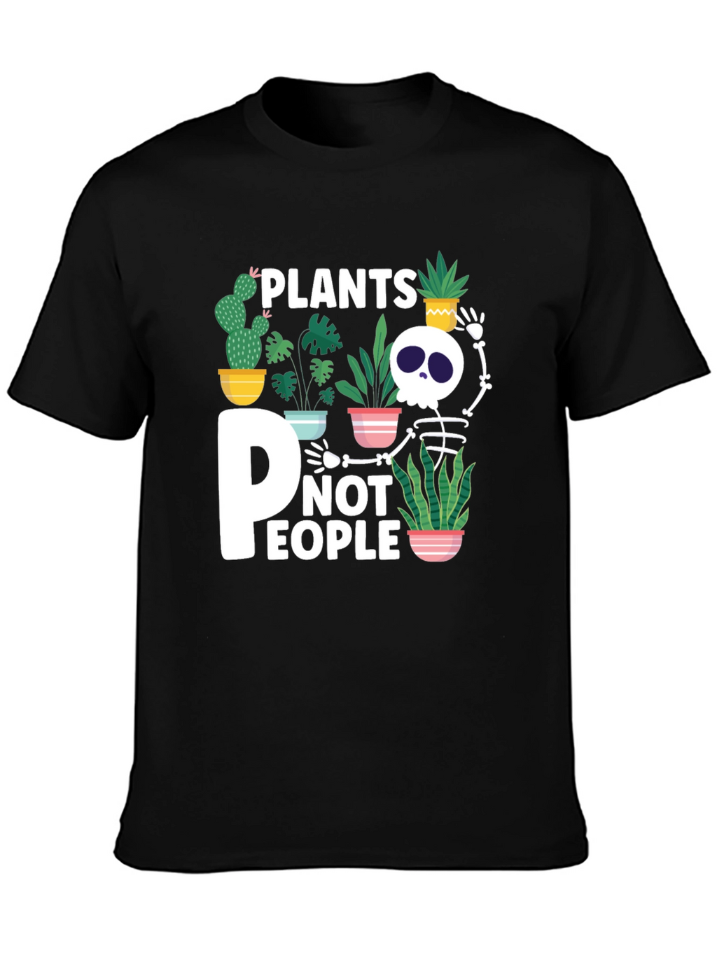 Plants Not People Skeleton Graphic Tee