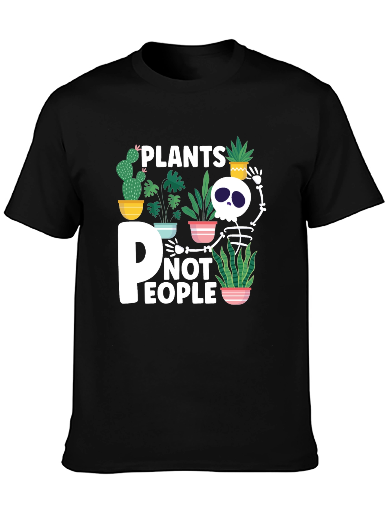 Plants Not People Skeleton Graphic Tee