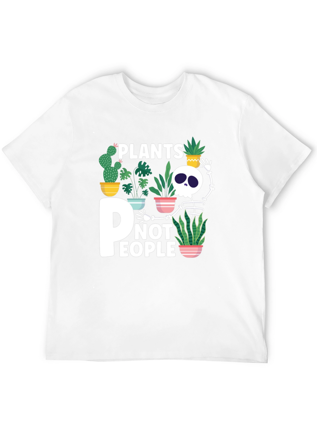 Plants Not People Skeleton Graphic Tee