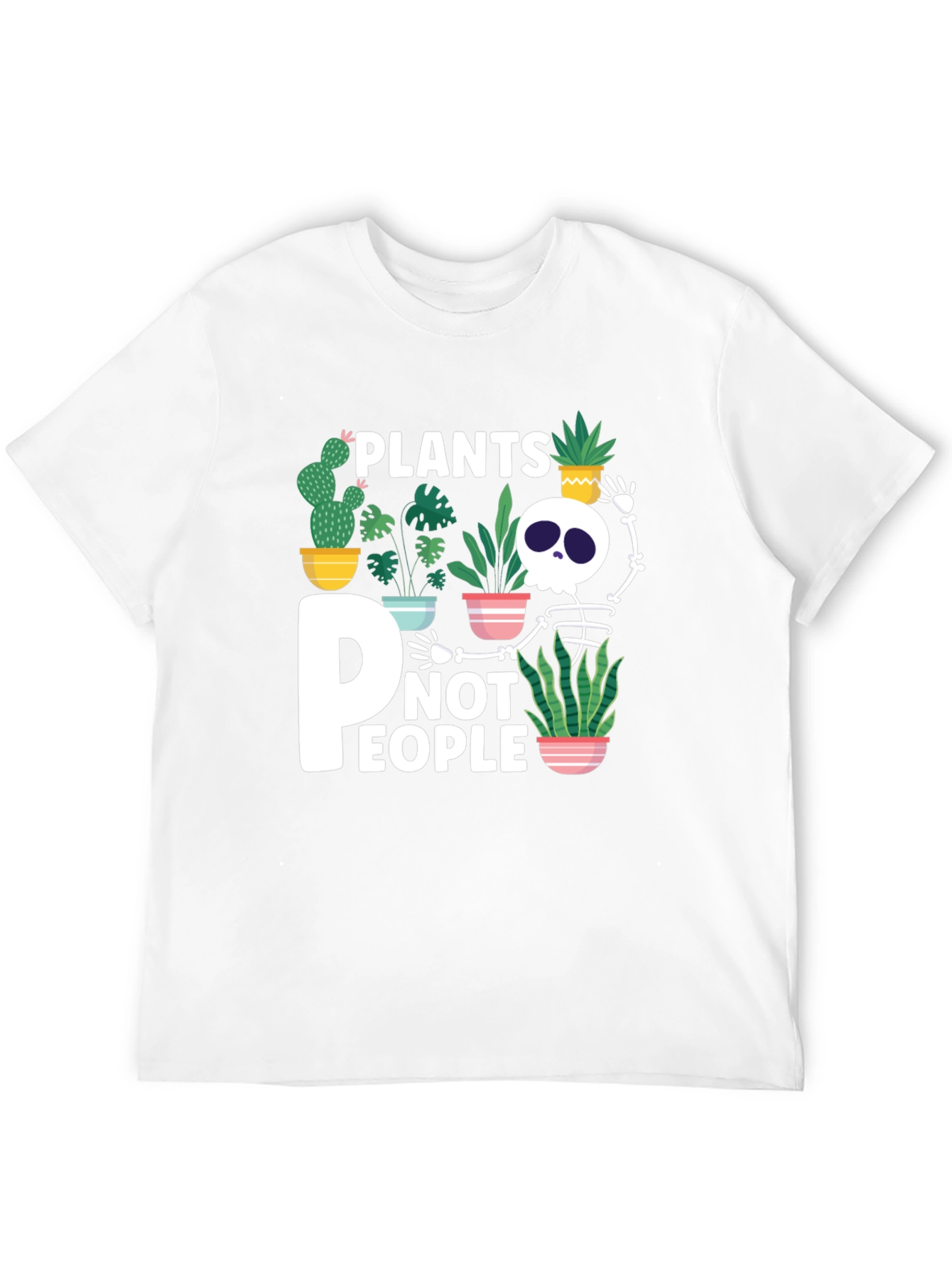 Plants Not People Skeleton Graphic Tee