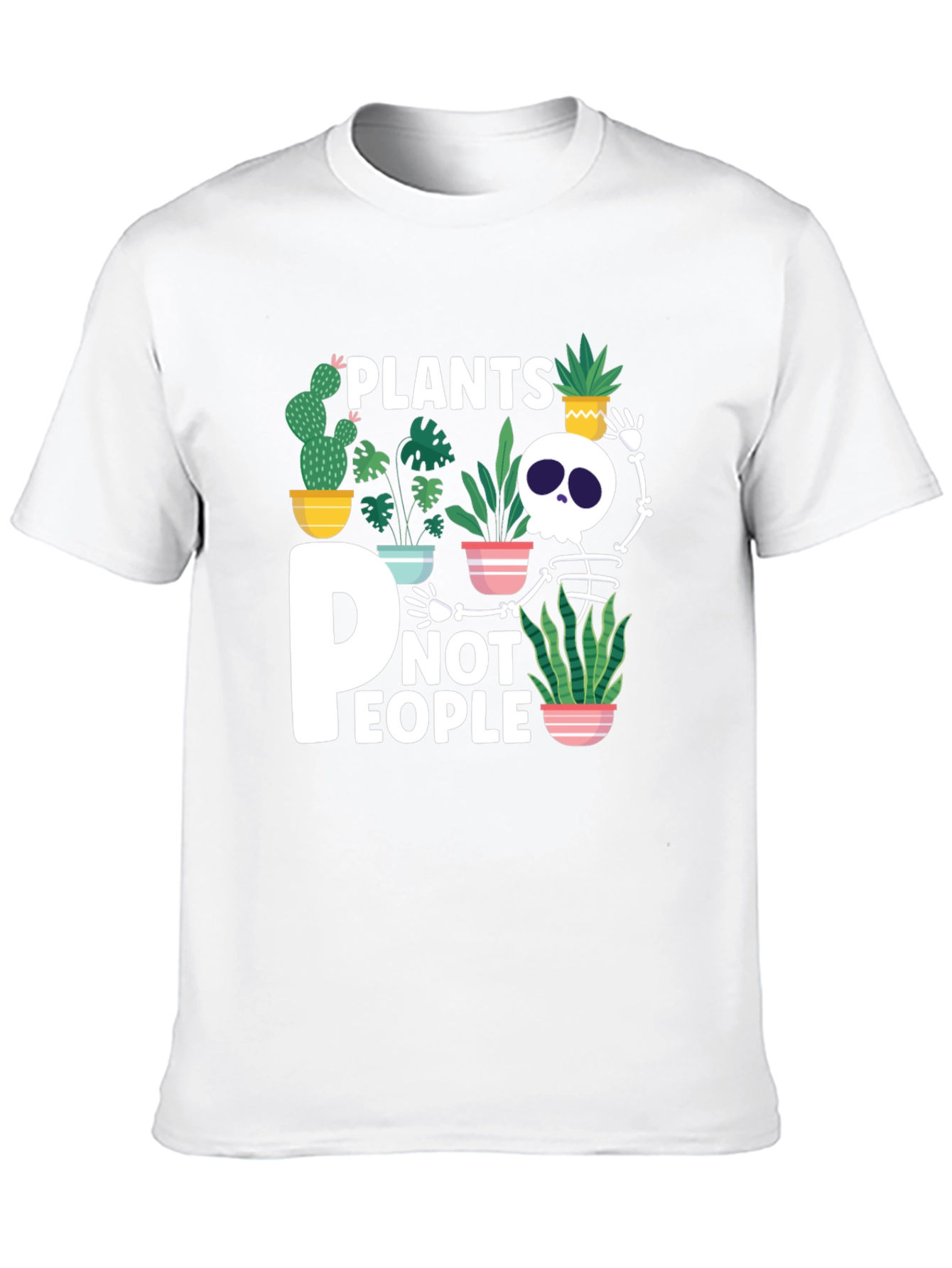Plants Not People Skeleton Graphic Tee
