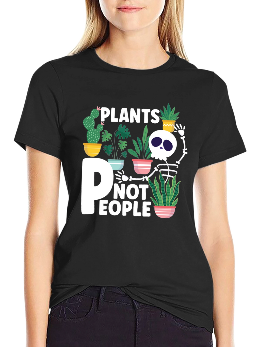Plants Not People Skeleton Graphic Tee