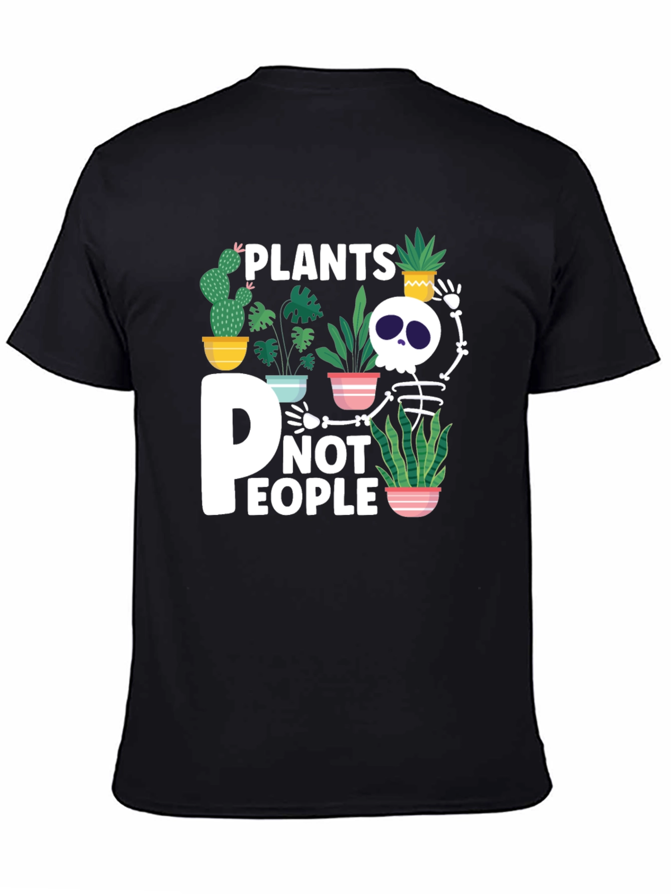 Plants Not People Skeleton Graphic Tee