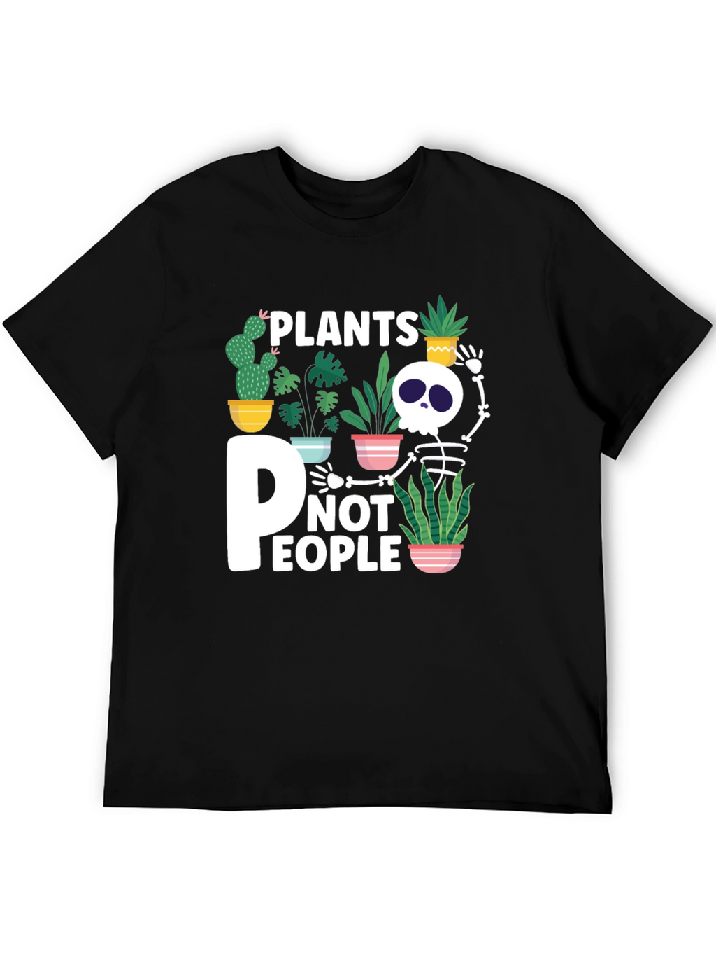 Plants Not People Skeleton Graphic Tee
