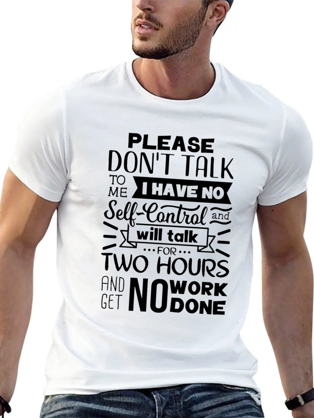 Funny Black T-Shirt: Dont Talk To Me!