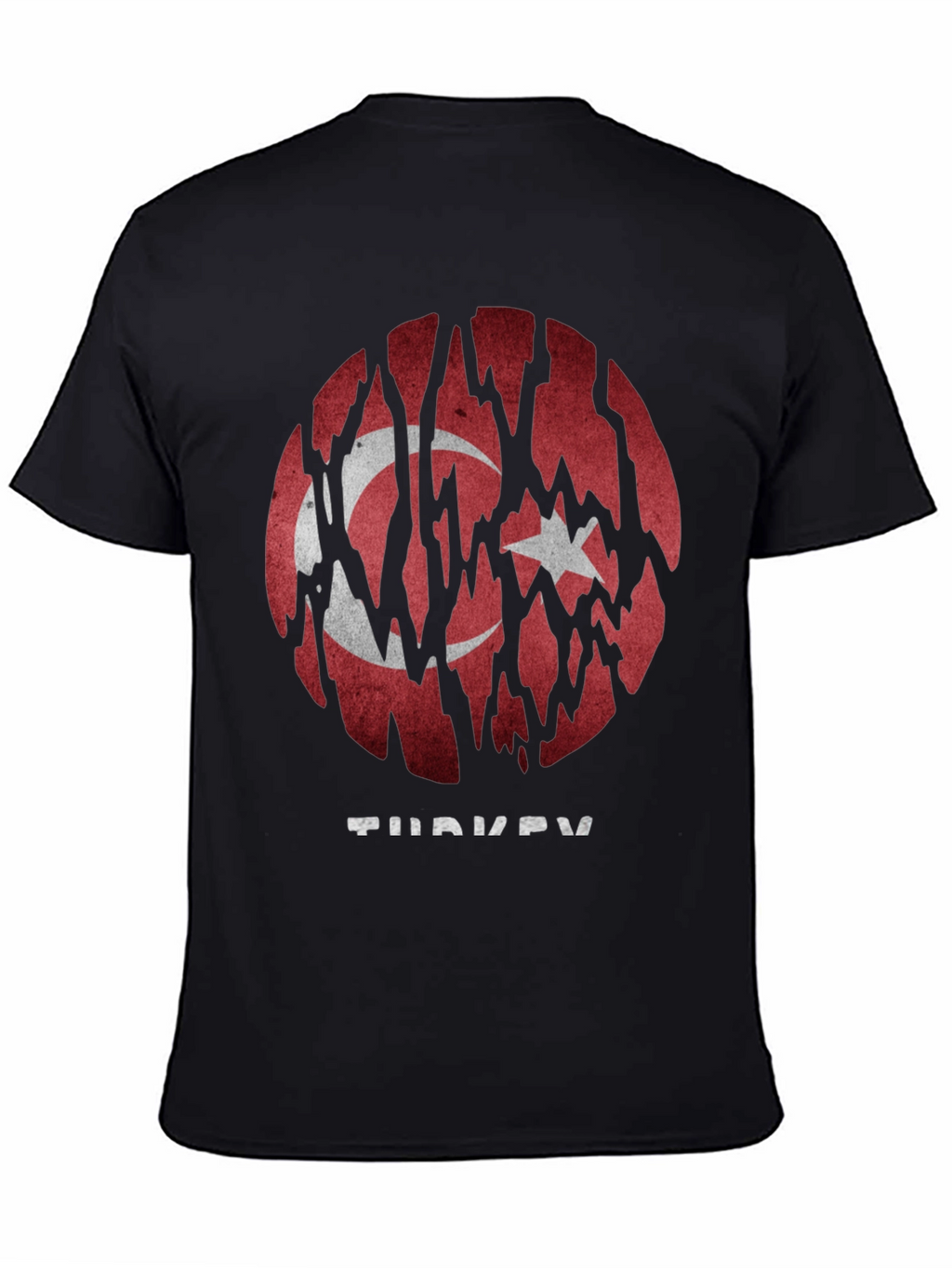 Turkey Flag Graphic Print Mens T-Shirt