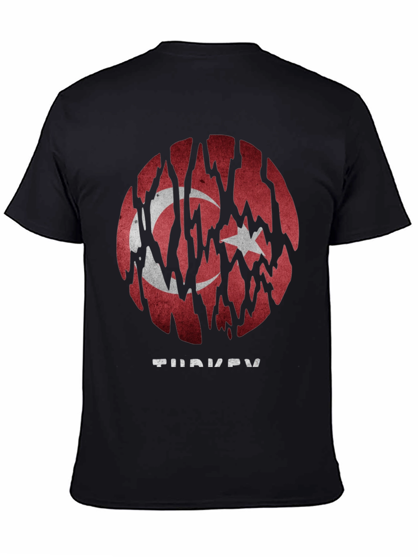 Turkey Flag Graphic Print Mens T-Shirt