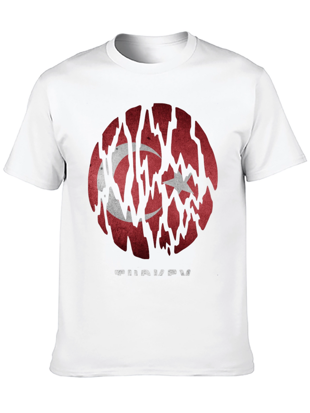 Turkey Flag Graphic Print Mens T-Shirt