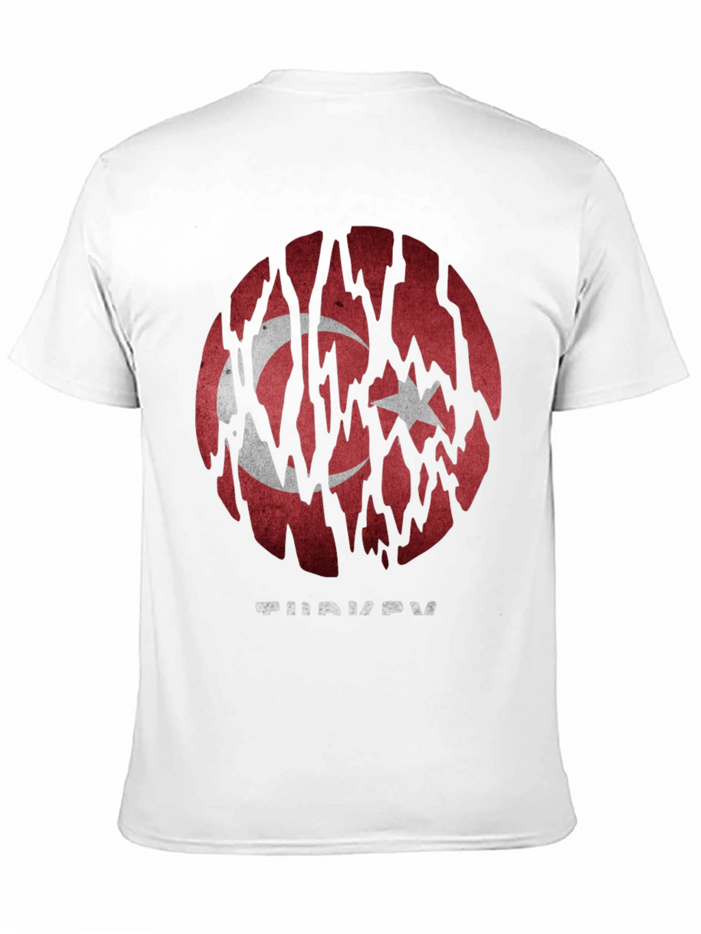 Turkey Flag Graphic Print Mens T-Shirt