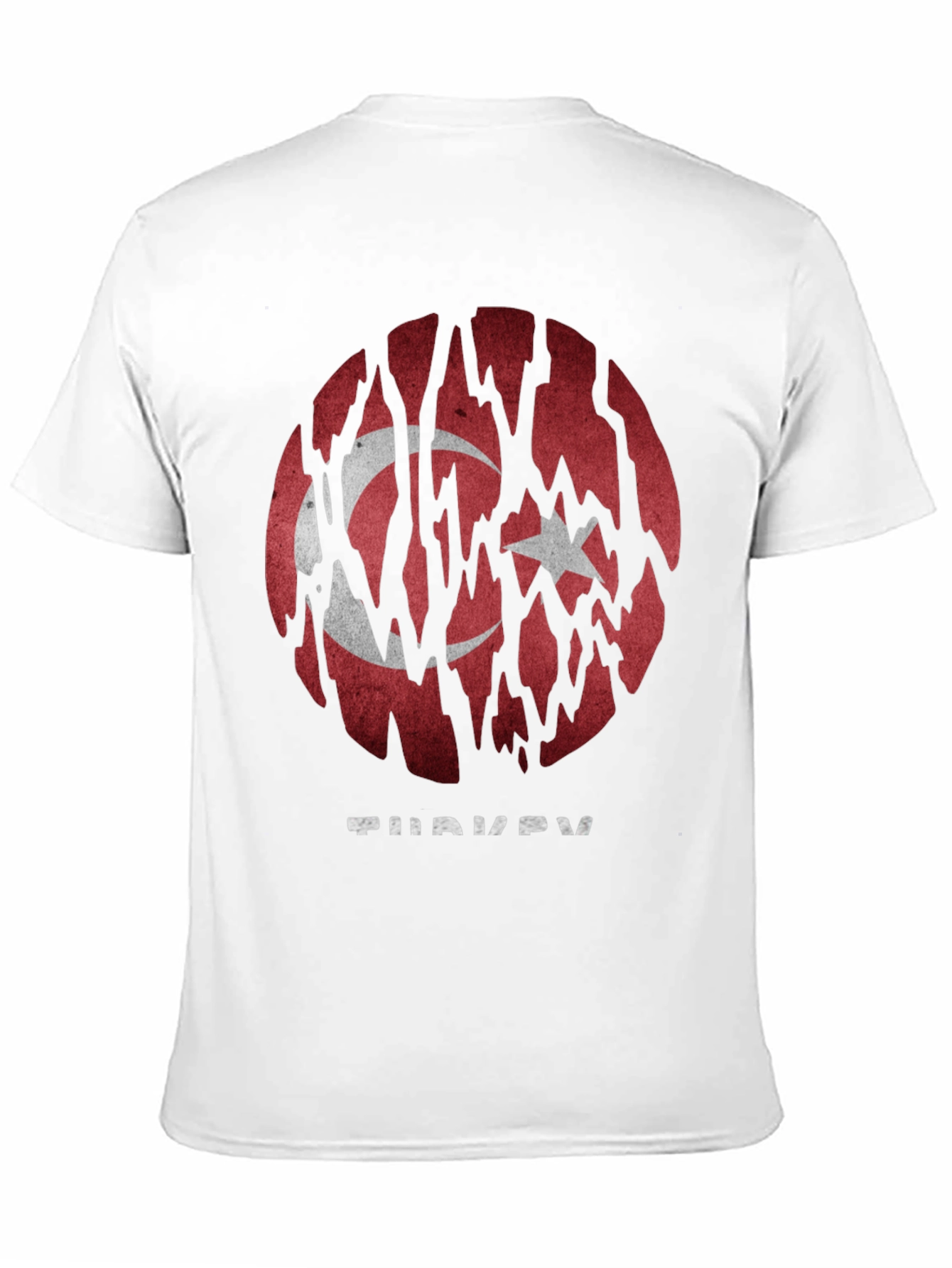Turkey Flag Graphic Print Mens T-Shirt