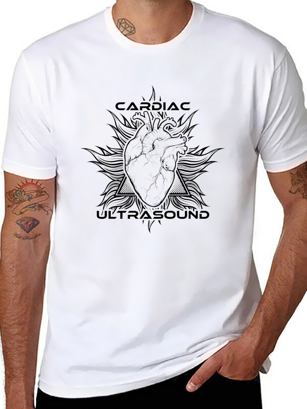 Cardiac Ultrasound Graphic Tee - Medical Anatomy Shirt