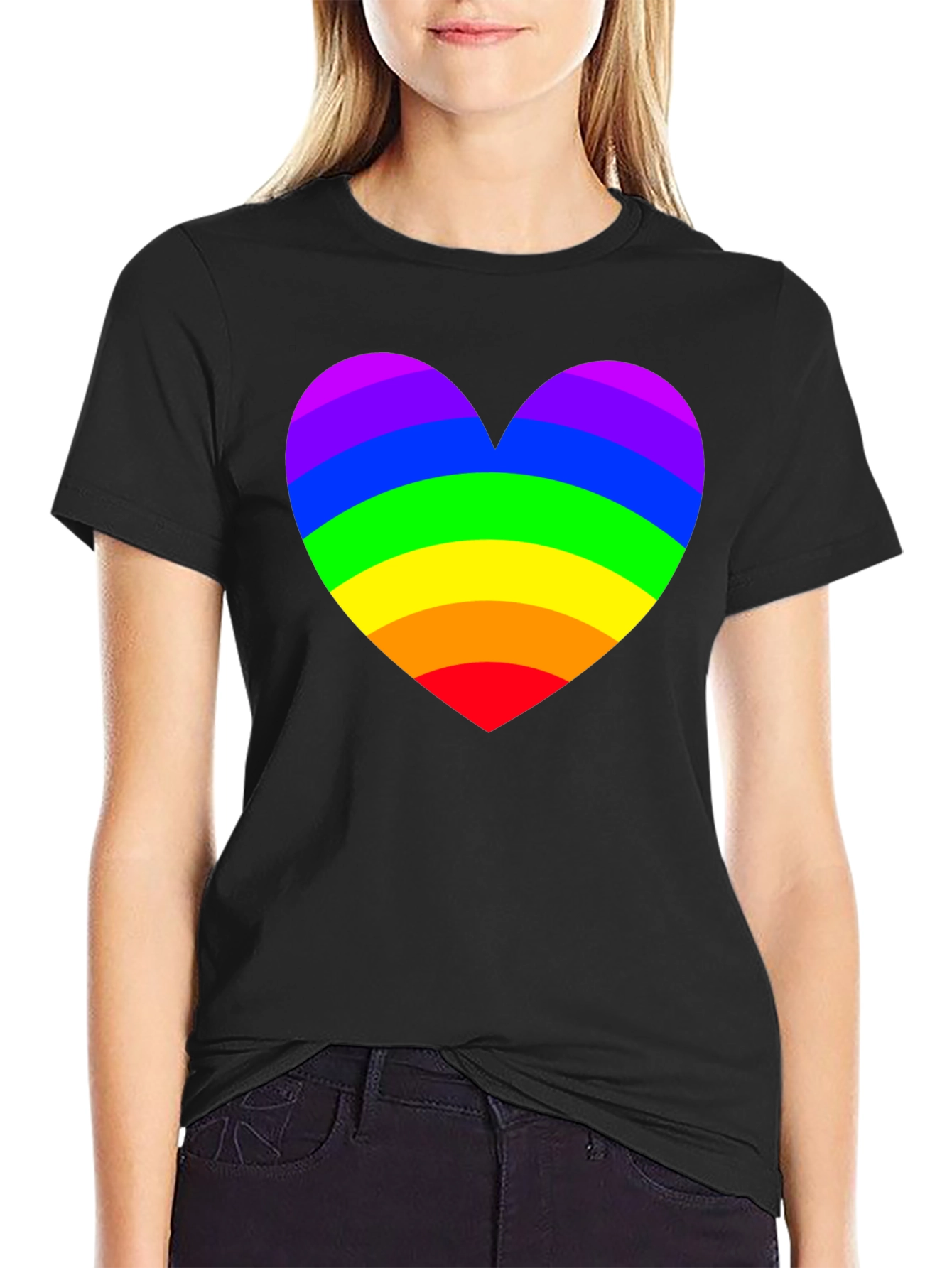 Rainbow Heart Pride T-Shirt - Soft Cotton Blend