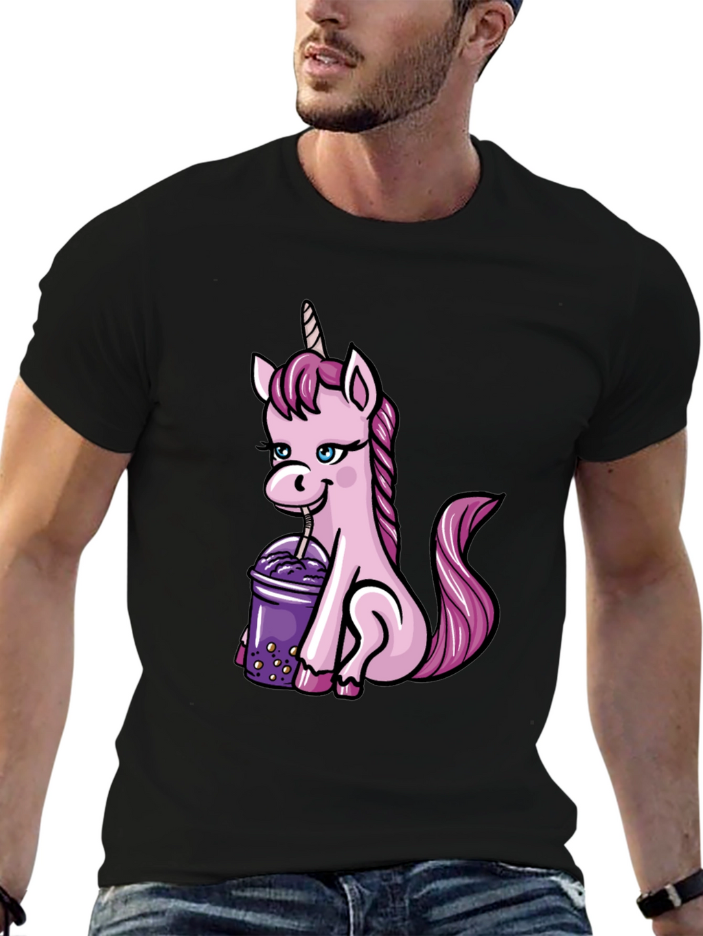 Unicorn Boba Tea Graphic Tee