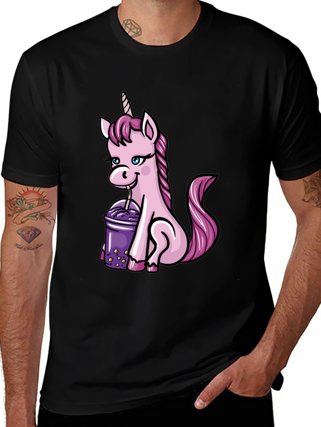 Unicorn Boba Tea Graphic Tee