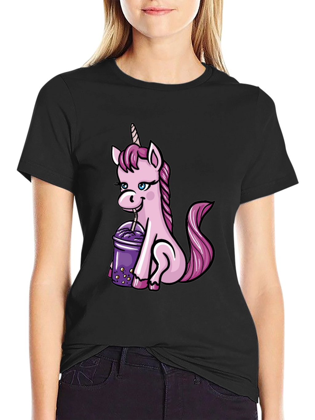 Unicorn Boba Tea Graphic Tee
