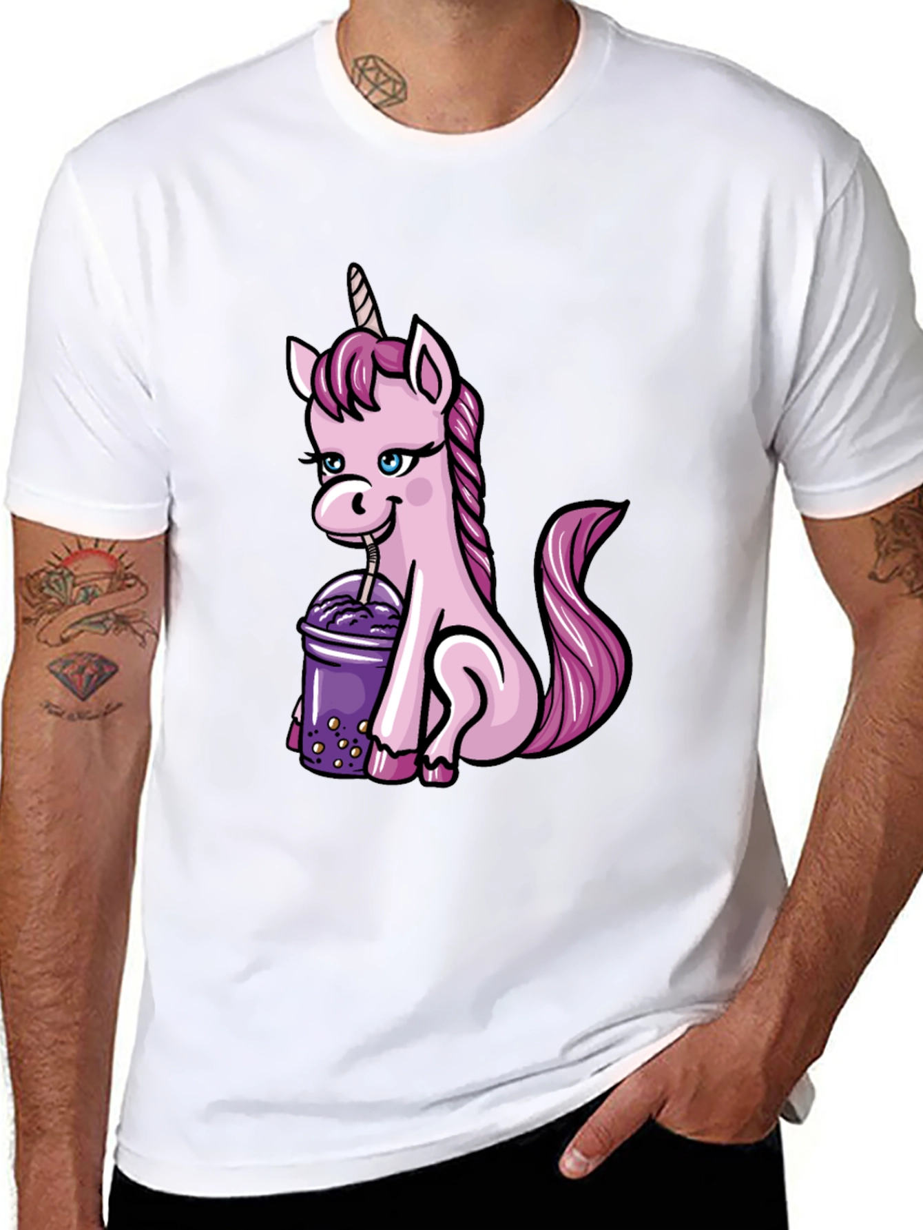 Unicorn Boba Tea Graphic Tee