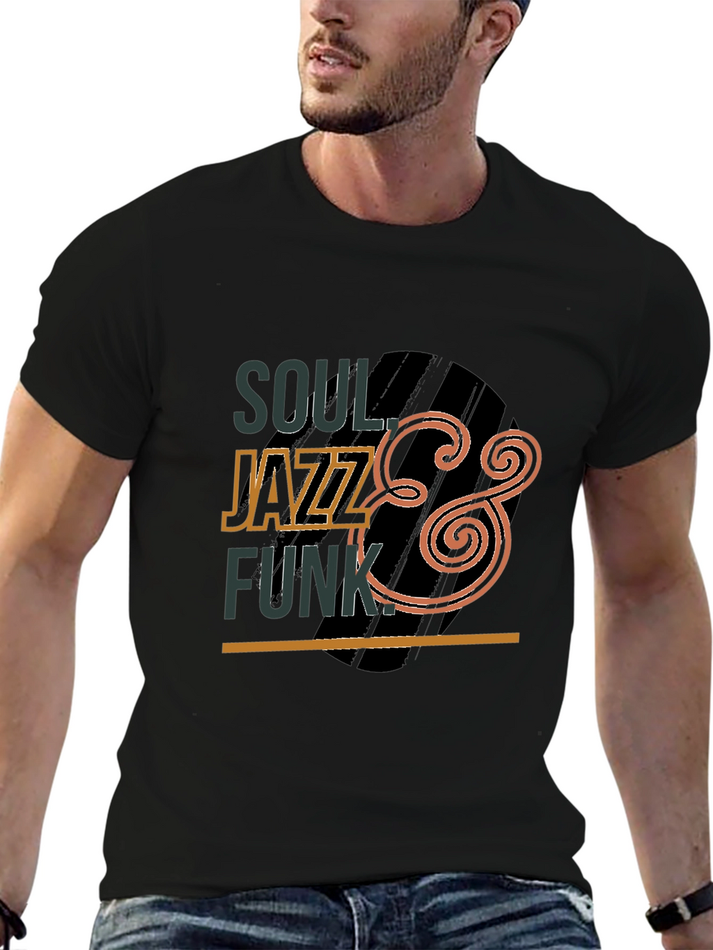 Soul Jazz Funk Graphic Black Tee