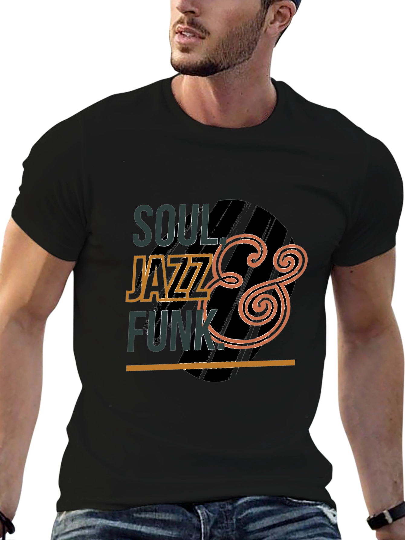 Soul Jazz Funk Graphic Black Tee
