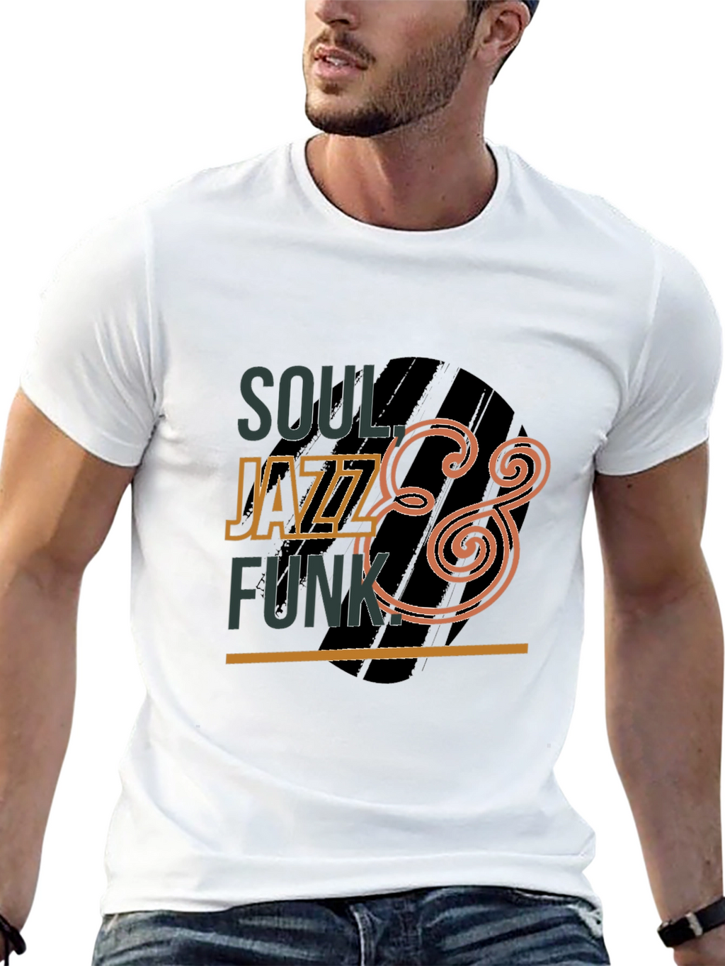 Soul Jazz Funk Graphic Black Tee