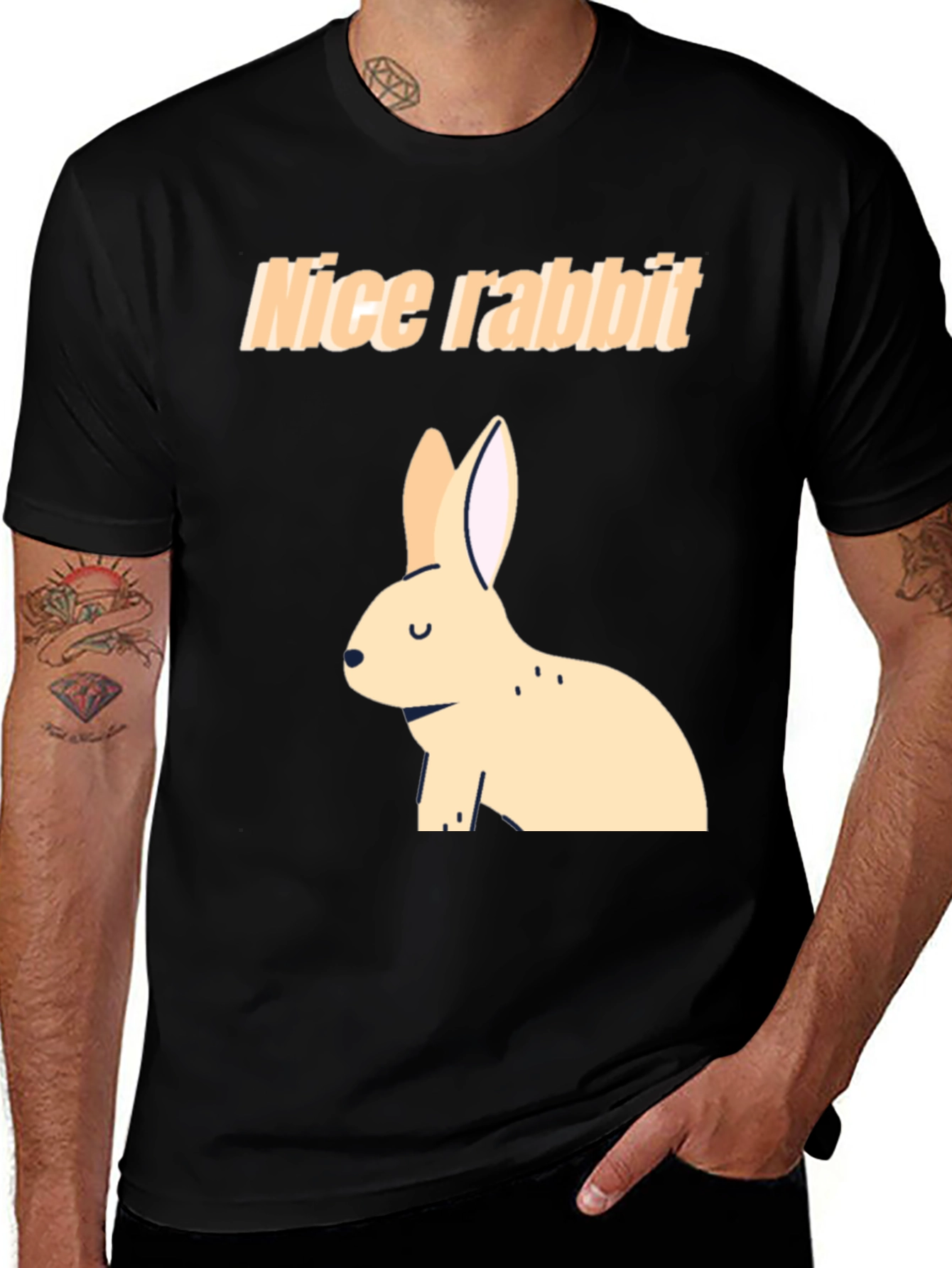 Nice Rabbit Black T-Shirt