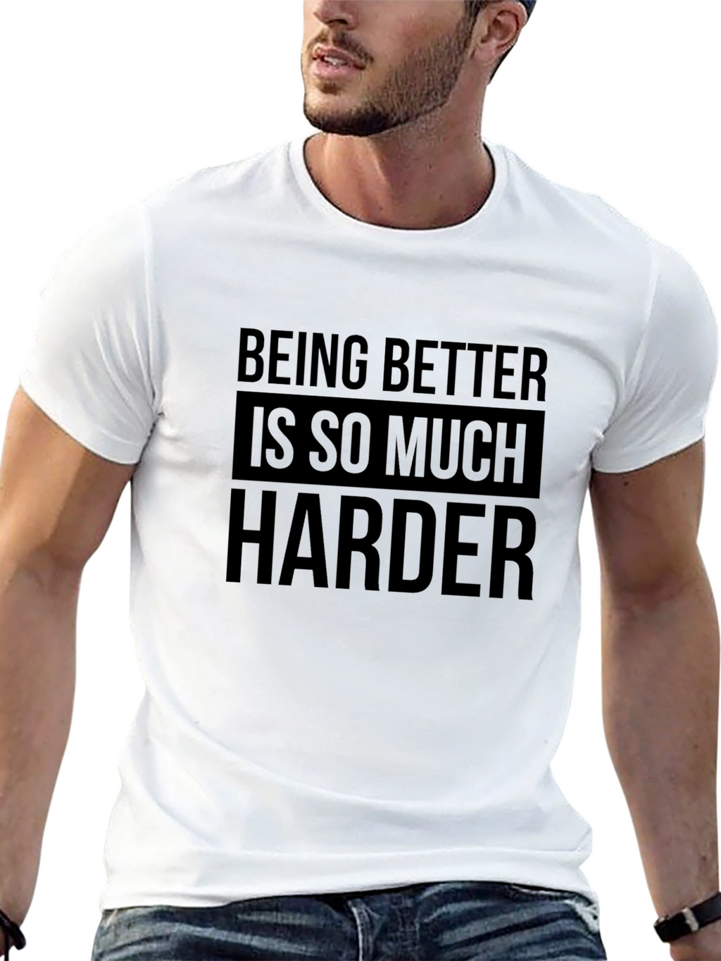 Being Better Is So Much Harder Black T-Shirt
