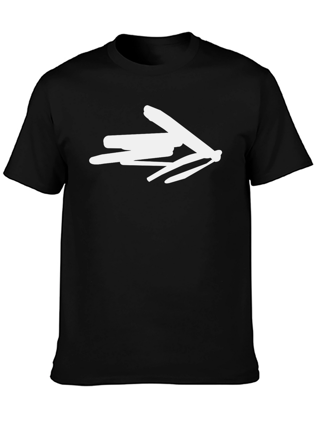 Abstract Arrow Graphic Tee - Stylish Black Cotton T-Shirt
