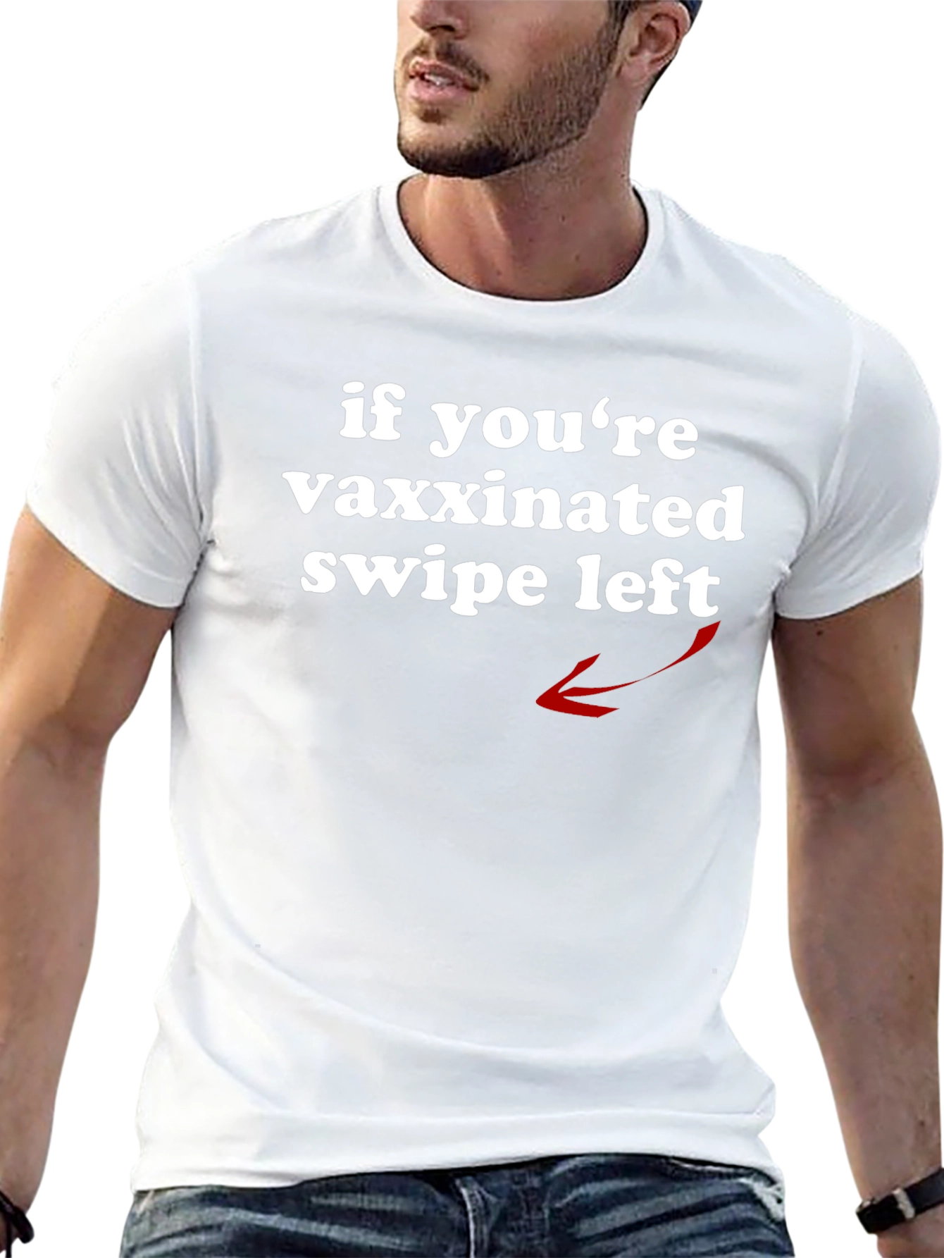 Anti-Vaxx Humor Tee - Swipe Left Statement T-Shirt