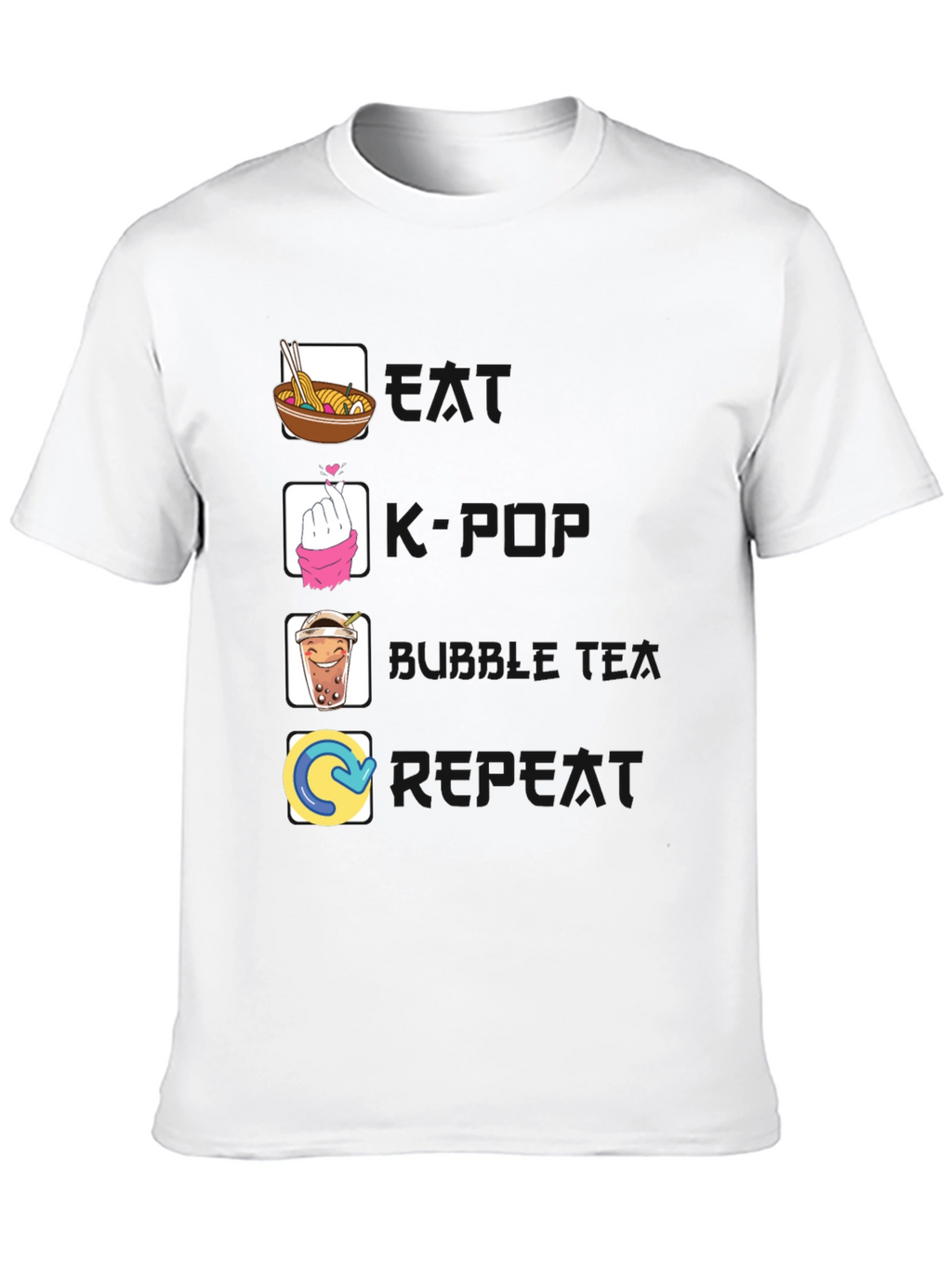 Eat Saranghae Bubble Tea Repeat T-Shirt