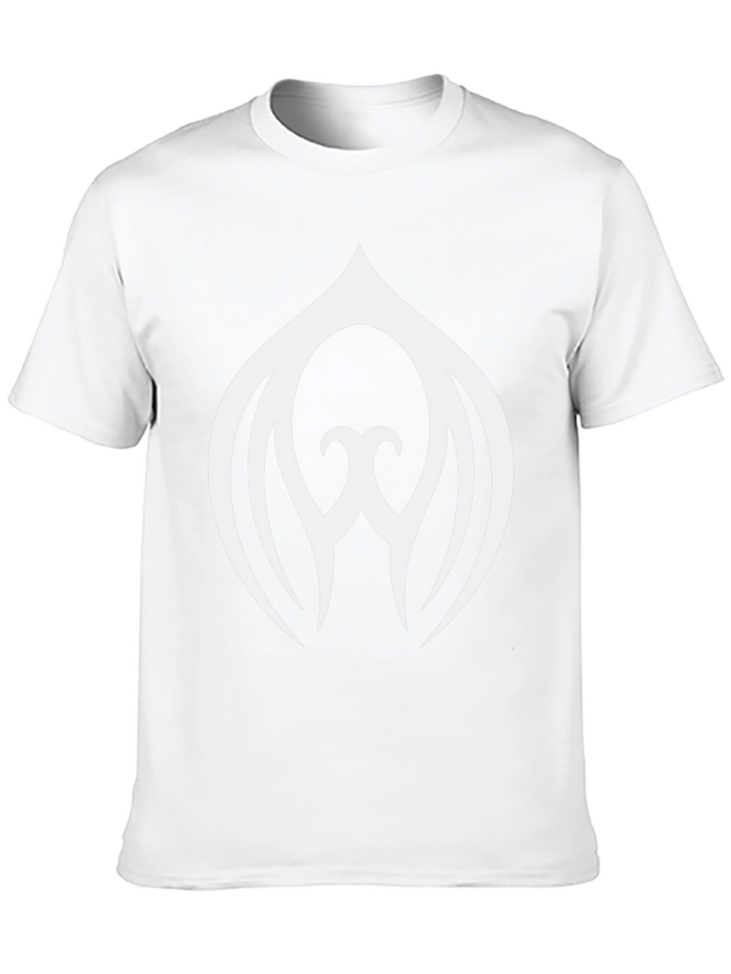 Black T-Shirt with White Abstract Design