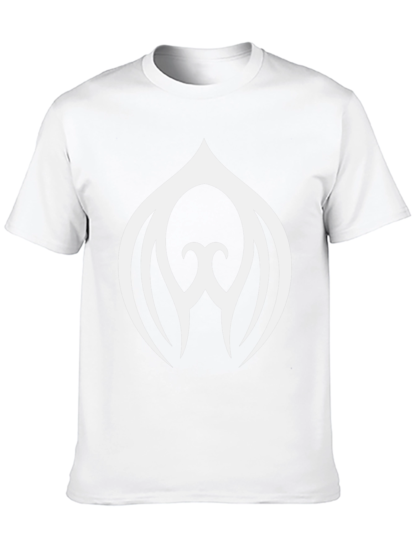 Black T-Shirt with White Abstract Design