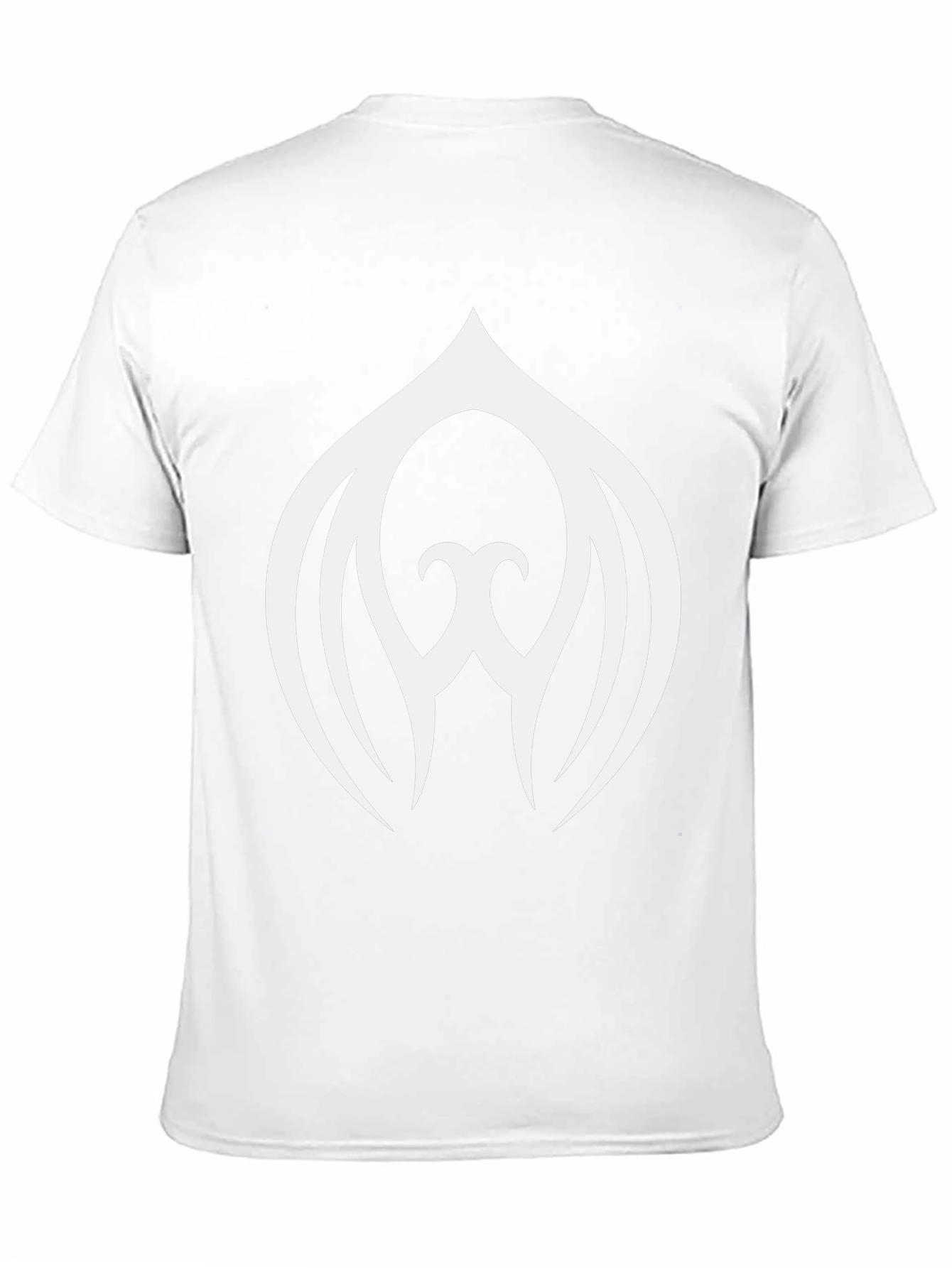 Black T-Shirt with White Abstract Design