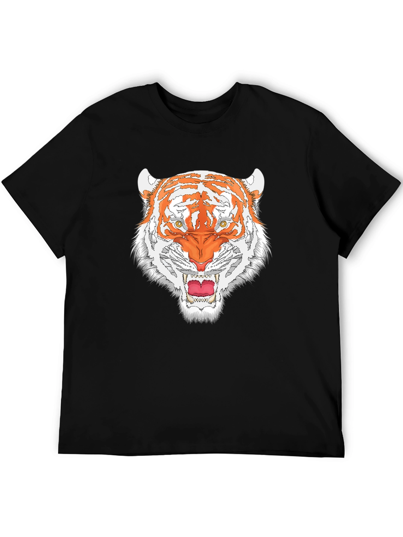 Bold Tiger Graphic Tee - Black