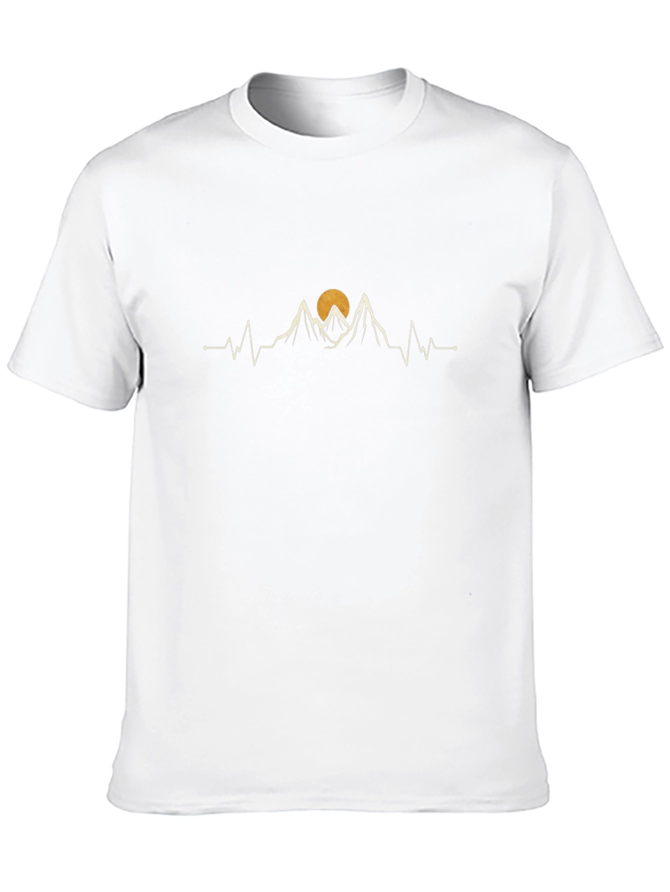 Mountain Peak Heartbeat Graphic Tee - Black
