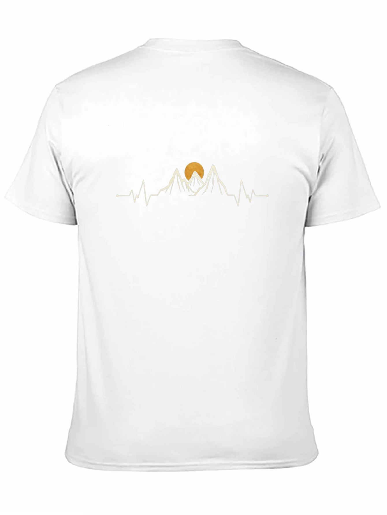 Mountain Peak Heartbeat Graphic Tee - Black