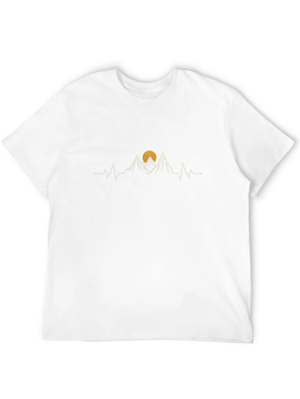 Mountain Peak Heartbeat Graphic Tee - Black