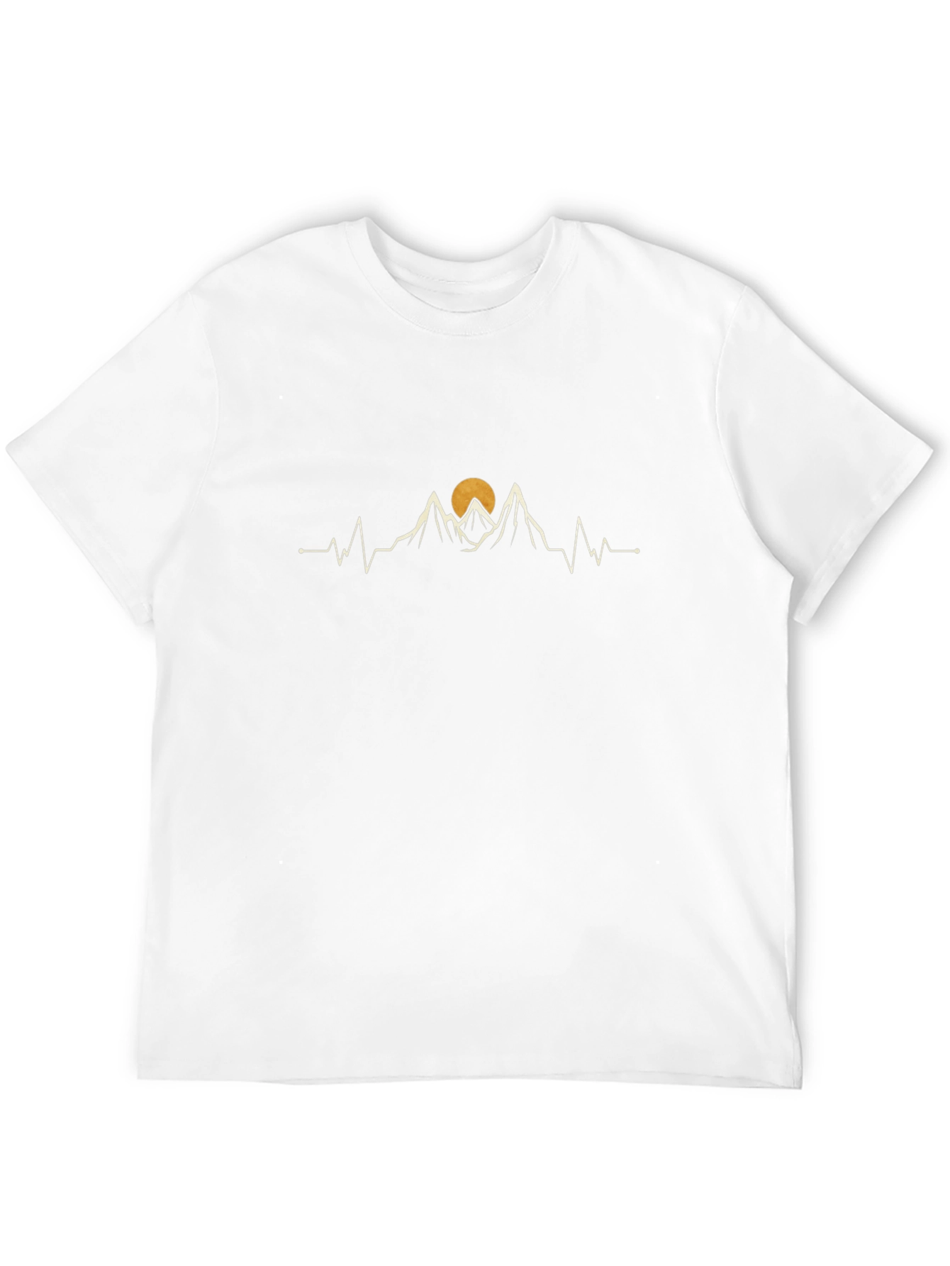 Mountain Peak Heartbeat Graphic Tee - Black