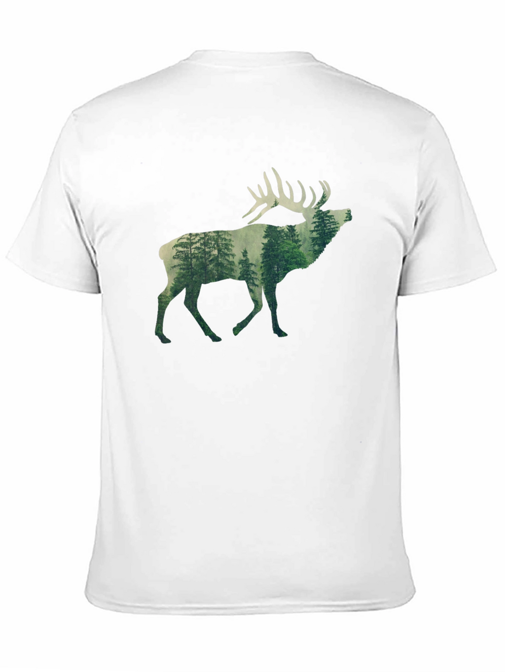 Nature Deer Graphic Tee - Black