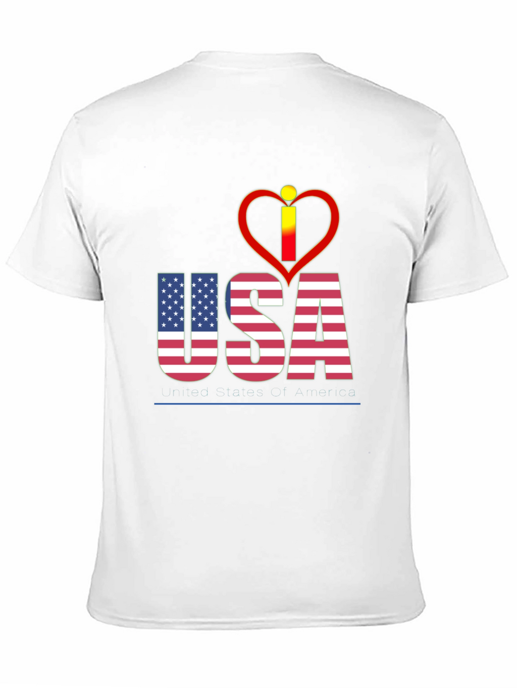 USA Flag Heart Graphic T-Shirt