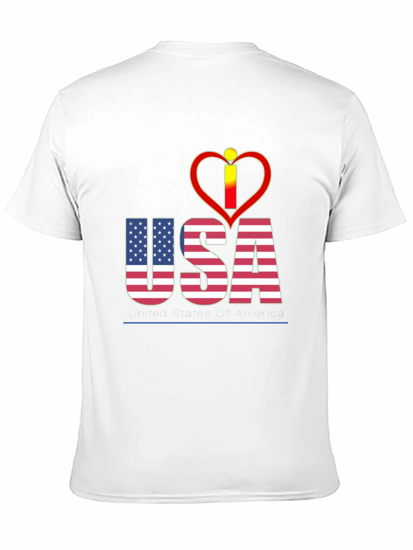 USA Flag Heart Graphic T-Shirt