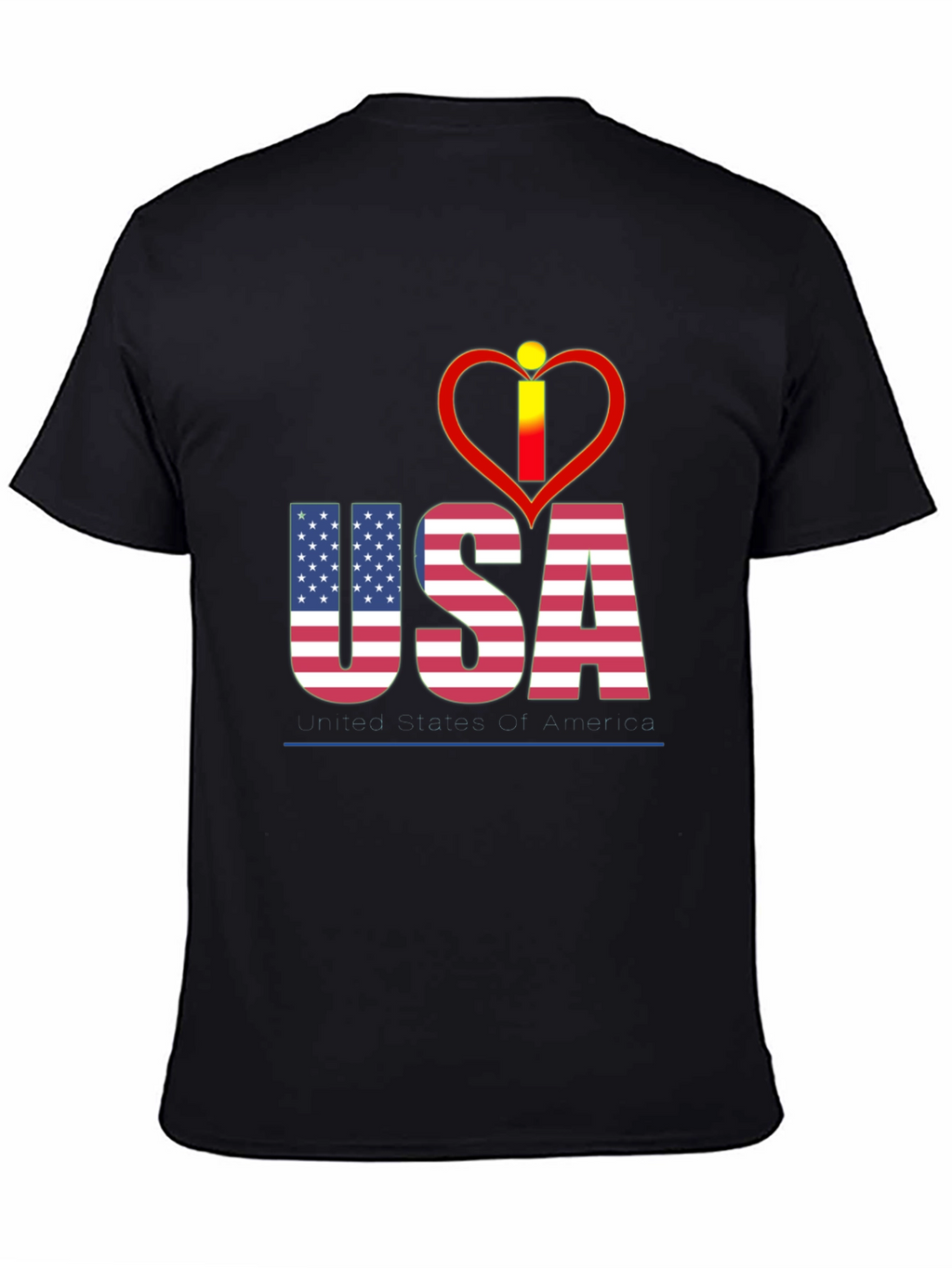 USA Flag Heart Graphic T-Shirt