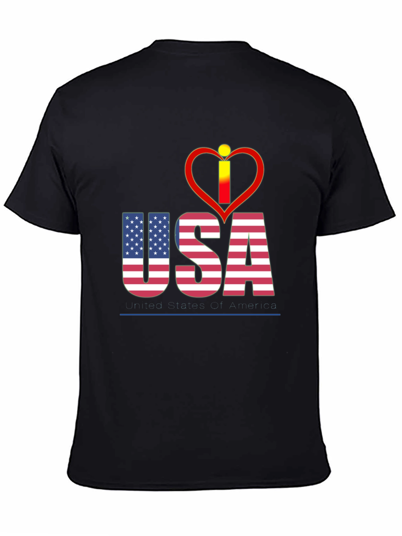 USA Flag Heart Graphic T-Shirt