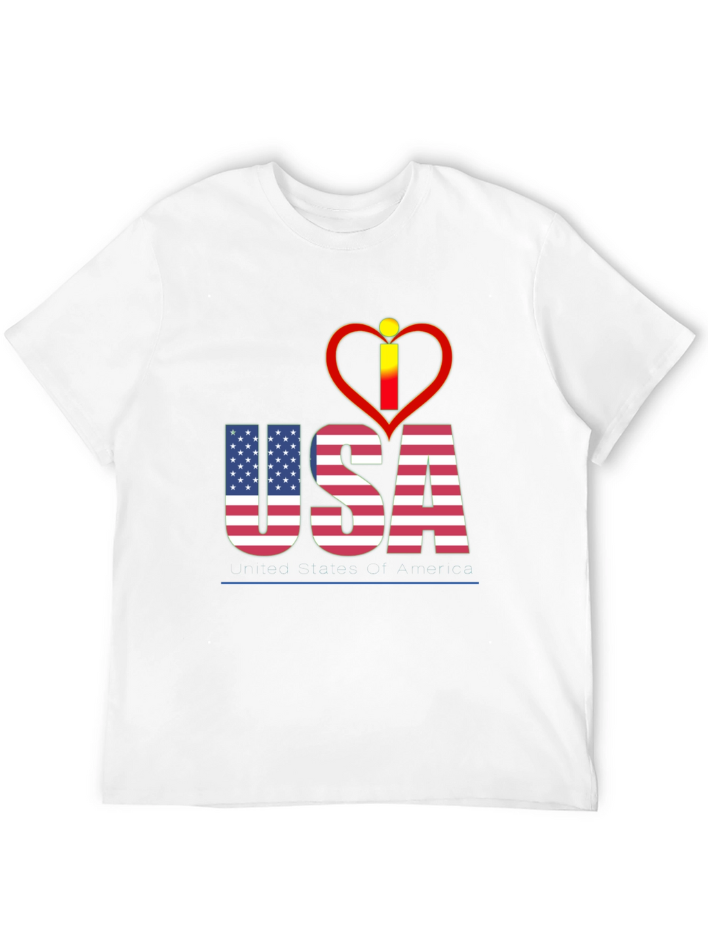 USA Flag Heart Graphic T-Shirt