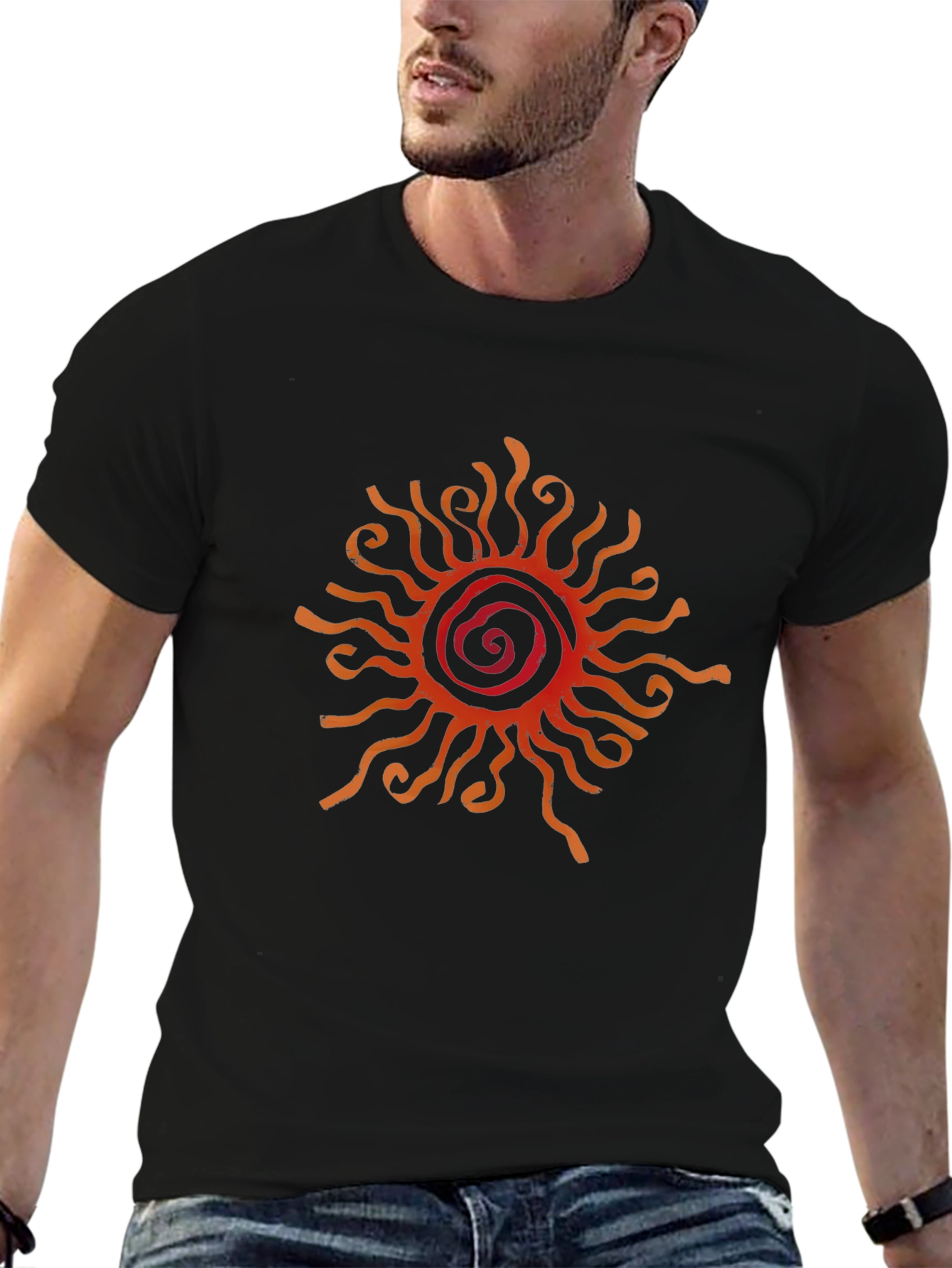 Sun Graphic Black T-Shirt