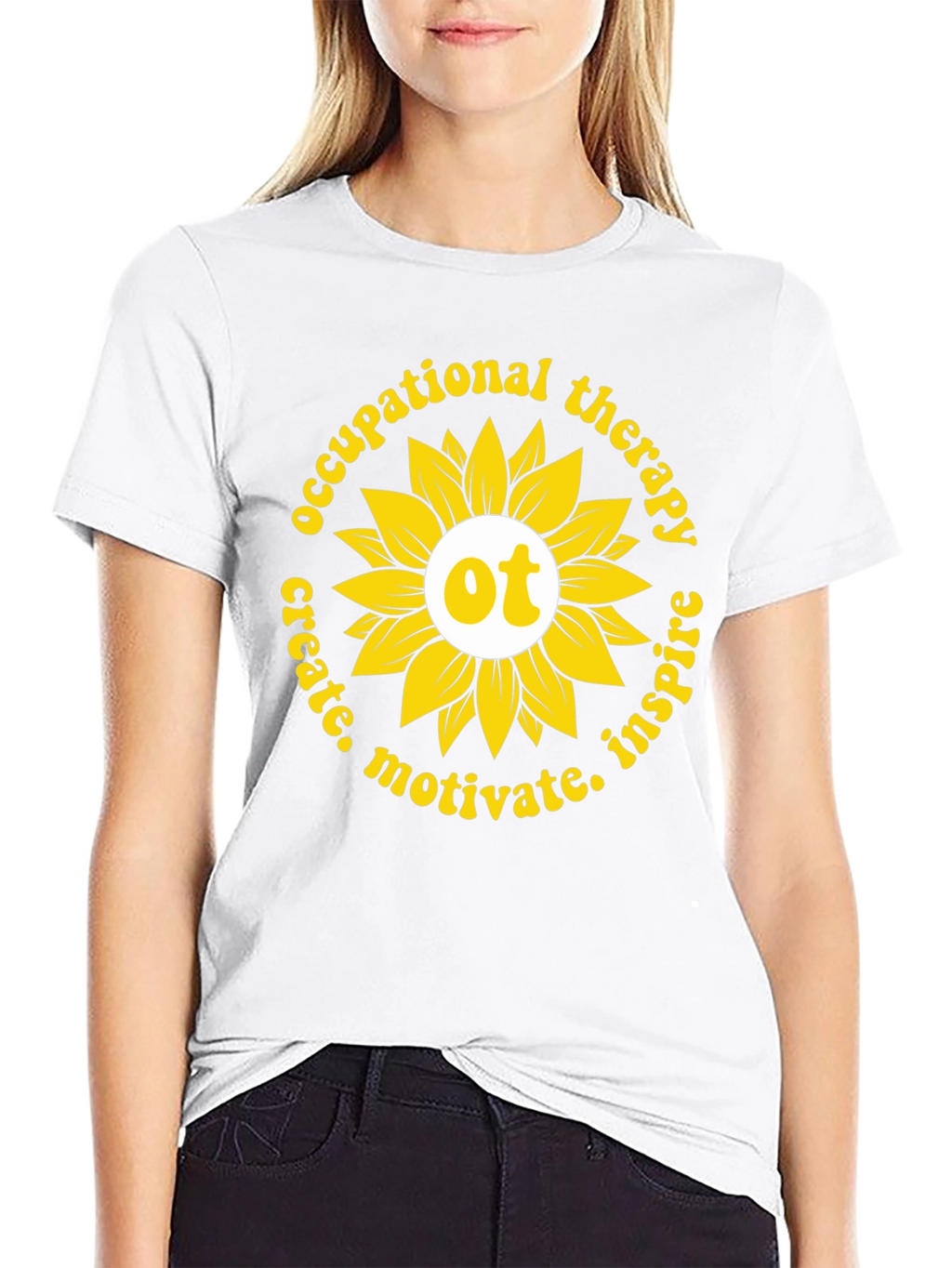 Occupational Therapy Sunflower Graphic T-Shirt