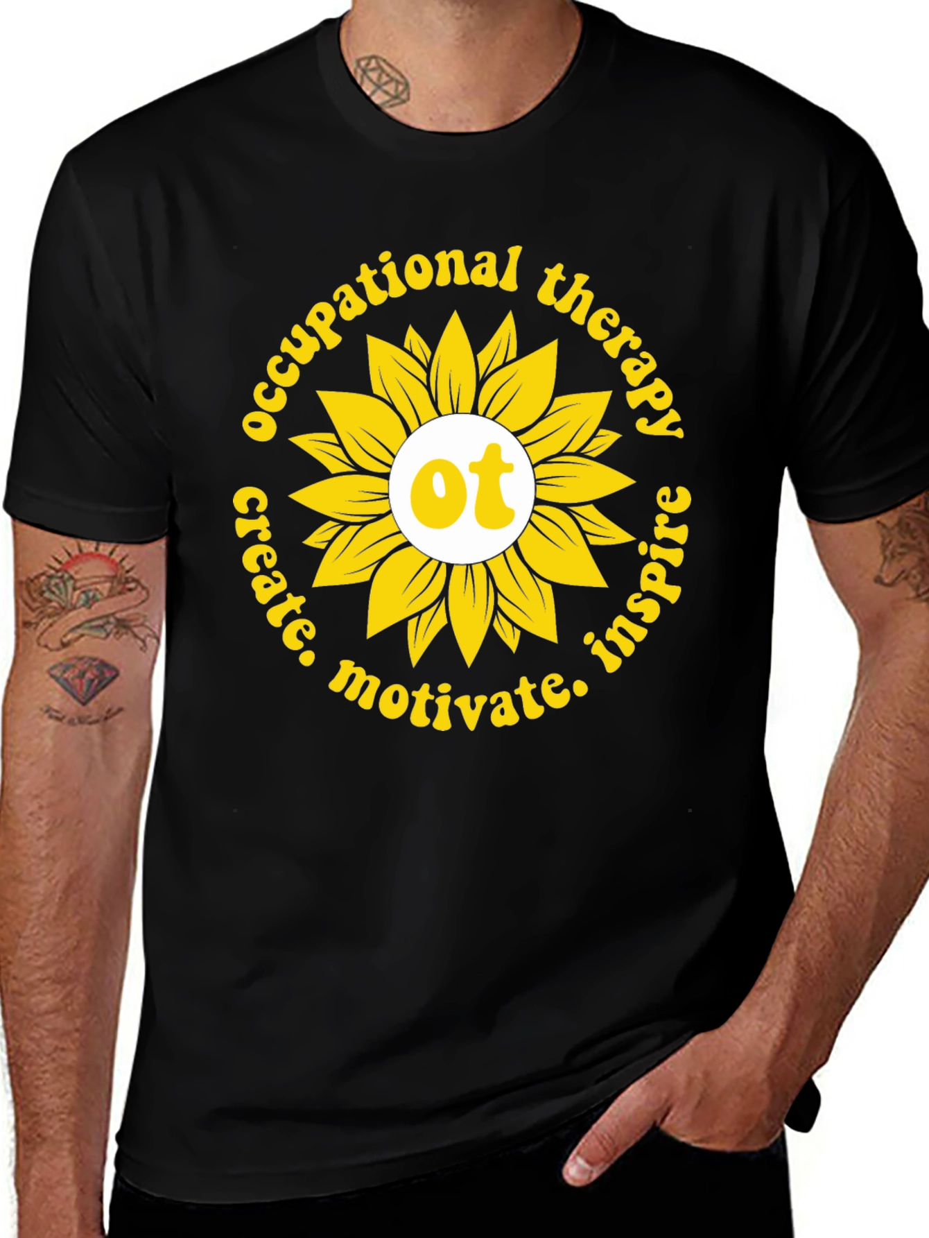 Occupational Therapy Sunflower Graphic T-Shirt