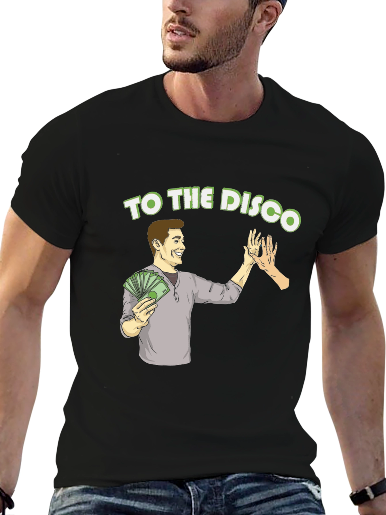 To The Disco Black Graphic T-Shirt